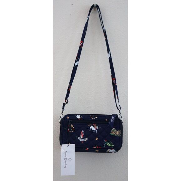 Vera Bradley 28455-15378 Snow Globe Motifs Navy RFID All In One Crossbody - Picture 8 of 16